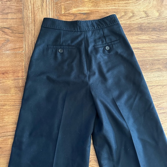 Me+EM Designer Black Wool Wide Leg Crop Pants High waisted Woman's 6 Polished - Picture 5 of 7